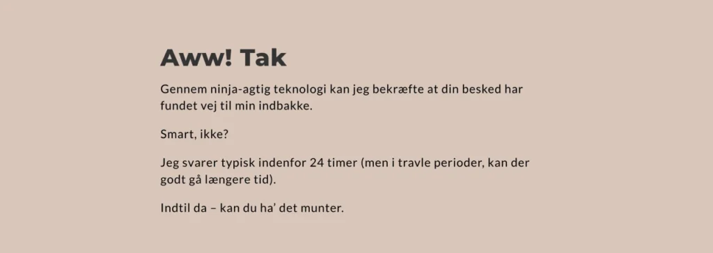 bekræftelse på besked